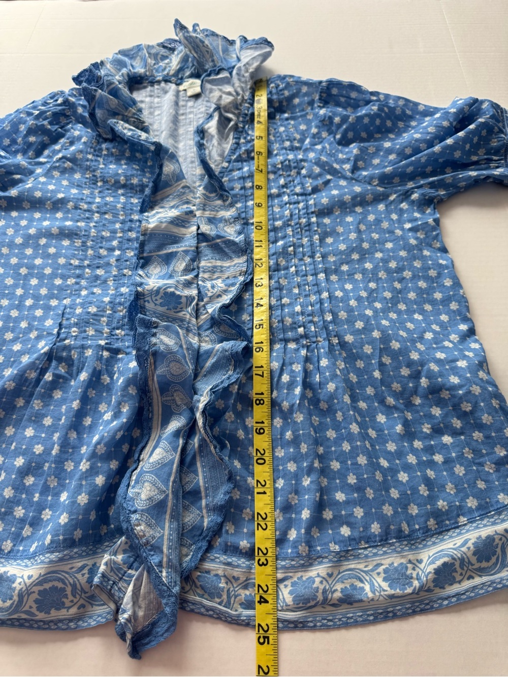 Sundance Darcy Ruffle Boho Button Up Top - Picture 13 of 14